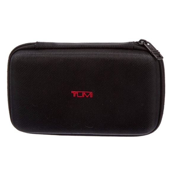 Tumi Other - Tumi Black Zipper Hard Case Bag Pouch Cords Cosmetic Make Up Travel Toiletry 8"